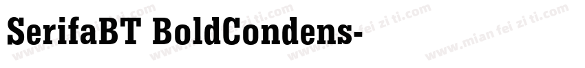 SerifaBT BoldCondens字体转换